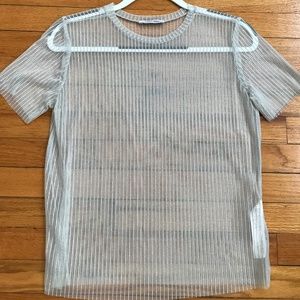 Zara Trafaluc Sheet Metallic Top